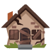 derelict house emoji on Google
