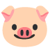 pig face emoji on Google