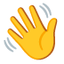 waving hand on Google