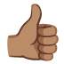 thumbs up: medium skin tone emoji on Google