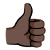 thumbs up: dark skin tone emoji on Google