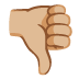 thumbs down: medium-light skin tone emoji on Google