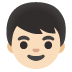 boy: light skin tone emoji on Google
