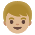 boy: medium-light skin tone emoji on Google