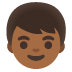 boy: medium-dark skin tone on Google