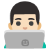 man technologist: light skin tone emoji on Google