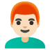 man: light skin tone, red hair on Google