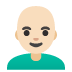 man: light skin tone, bald on Google