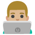 man technologist: medium-light skin tone emoji on Google