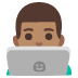 man technologist: medium skin tone emoji on Google