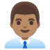 man office worker: medium skin tone on Google