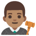 man judge: medium skin tone emoji on Google
