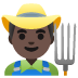 man farmer: dark skin tone on Google