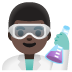 man scientist: dark skin tone emoji on Google