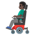 man in motorized wheelchair: dark skin tone on Google