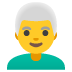 man: white hair on Google