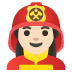 woman firefighter: light skin tone on Google
