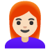 woman: light skin tone, red hair on Google