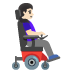 woman in motorized wheelchair facing right: light skin tone on Google