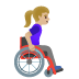 woman in manual wheelchair facing right: medium-light skin tone on Google