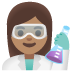 woman scientist: medium skin tone emoji on Google