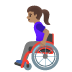 woman in manual wheelchair: medium skin tone on Google