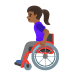 woman in manual wheelchair: medium-dark skin tone on Google