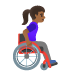 woman in manual wheelchair facing right: medium-dark skin tone on Google