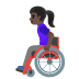 woman in manual wheelchair: dark skin tone on Google