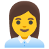 woman office worker emoji on Google