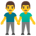 men holding hands on Google