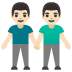 men holding hands: light skin tone on Google