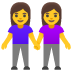 women holding hands on Google
