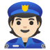 police officer: light skin tone on Google