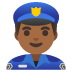 man police officer: medium-dark skin tone on Google