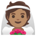 person with veil: medium skin tone on Google