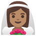 woman with veil: medium skin tone on Google