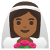woman with veil: medium-dark skin tone on Google