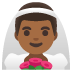 man with veil: medium-dark skin tone on Google