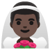 man with veil: dark skin tone on Google