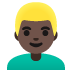 man: dark skin tone, blond hair on Google