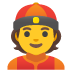 person with skullcap emoji on Google
