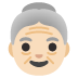 old woman: light skin tone on Google