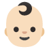 baby: light skin tone emoji on Google