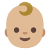 baby: medium-light skin tone on Google