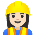 woman construction worker: light skin tone on Google