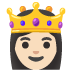princess: light skin tone emoji on Google