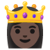 princess: dark skin tone emoji on Google