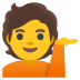 person tipping hand emoji on Google