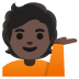 person tipping hand: dark skin tone on Google